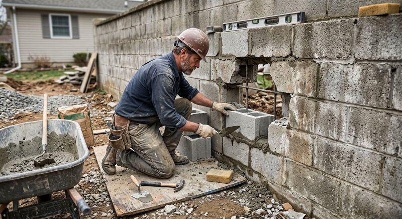 Block Wall Repair in Katy, TX