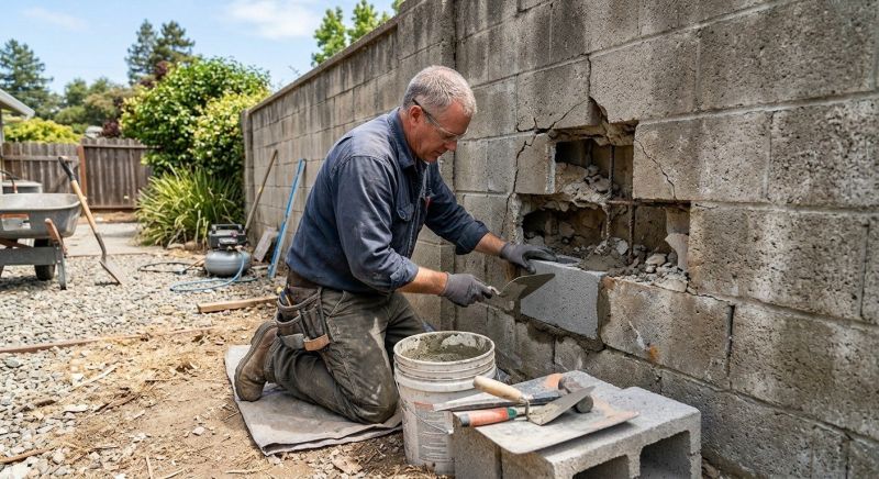 Block Wall Repair in Houston, TX