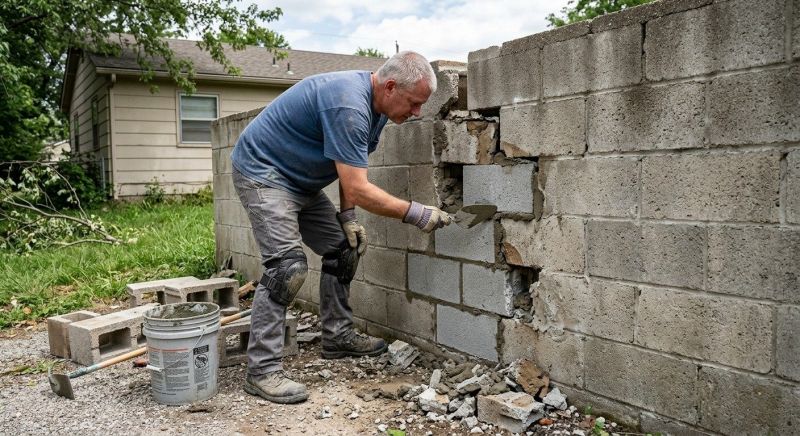 Block Wall Repair in Rosharon, TX