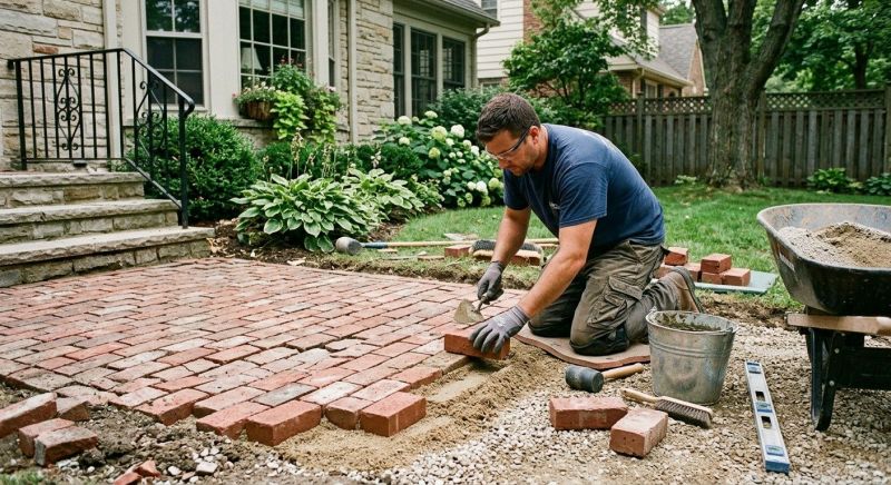 Brick Flatwork Repair in Friendswood, TX
