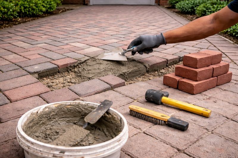 Brick Flatwork Repair in Katy, TX