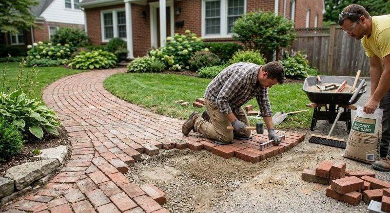 Brick Flatwork Repair in Rosharon, TX