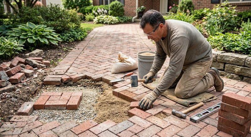 Brick Hardscape Repair in Houston, TX