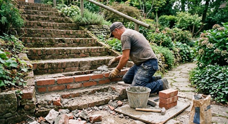 Brick Stairs Repair in South Houston, TX