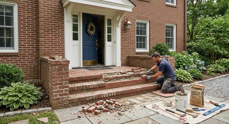 Brick Stoop Repair in Houston, TX