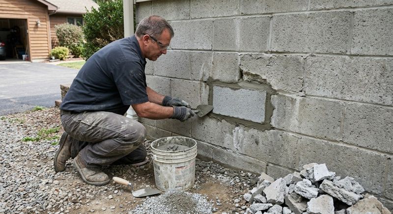 Cinder Block Wall Repair in Manvel, TX