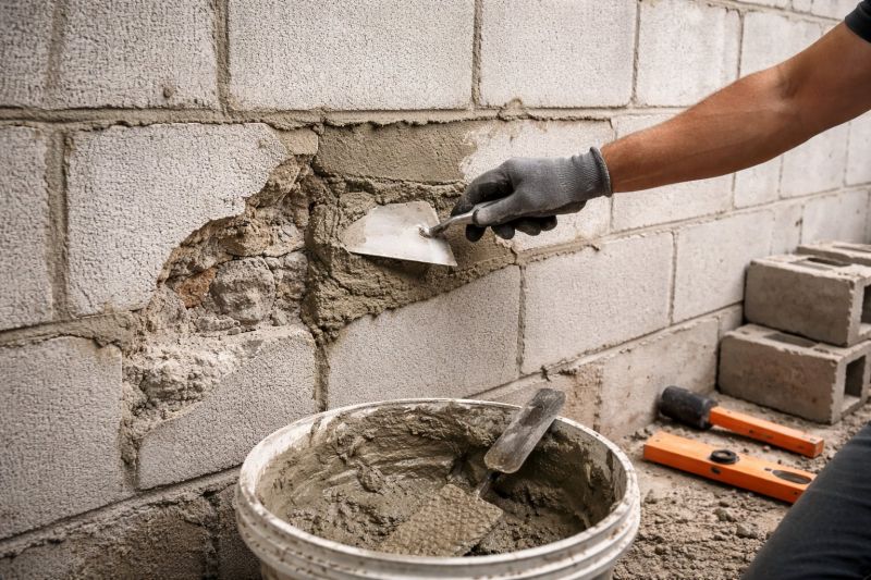 Cinder Block Wall Repair in Rosenberg, TX