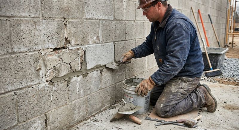 Concrete Block Repair in Fulshear, TX