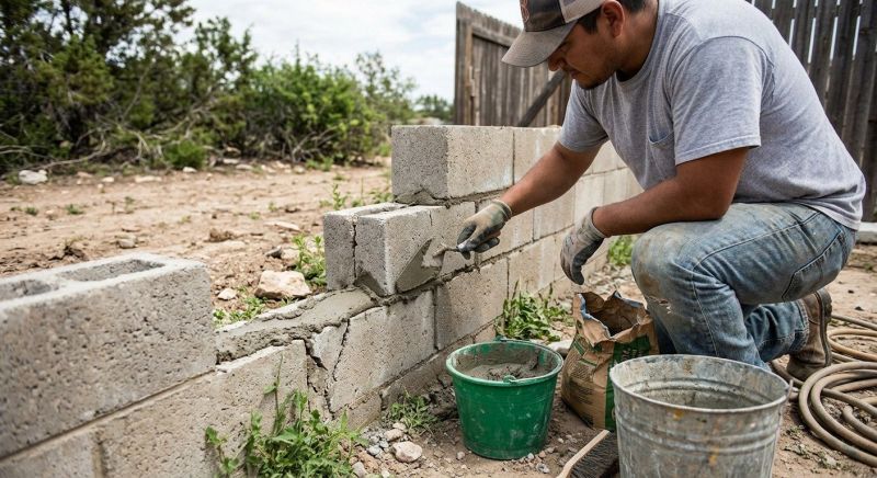 Concrete Block Wall Repair in Houston, TX