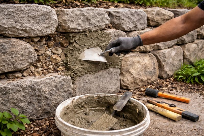 Stone Wall Repair in Pearland, TX